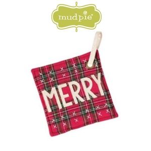 Mud Pie Red Tartan Pot Holder